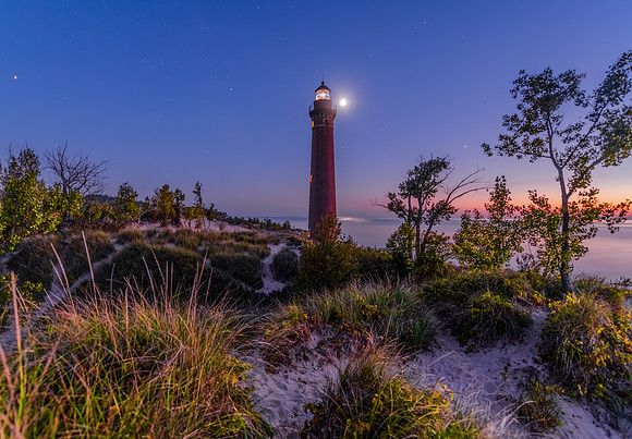 Peeking Moon at Little Sable