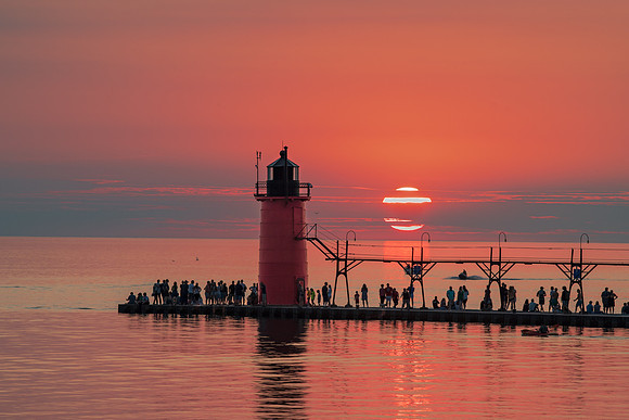 Setting Sun at South Haven